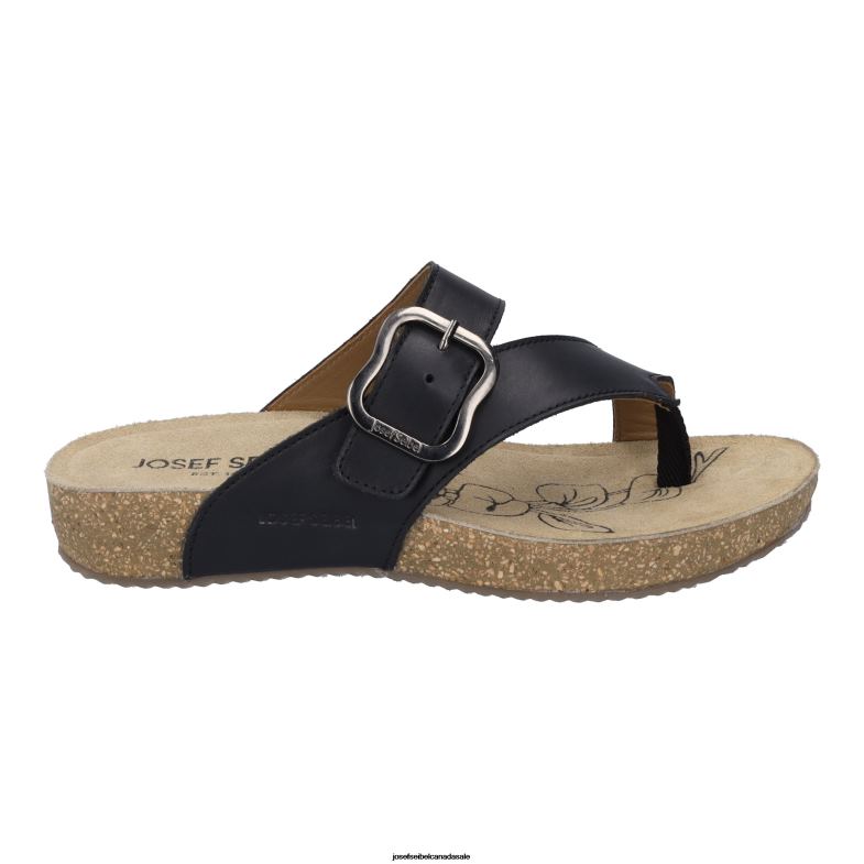Women Josef Seibel Tonga 77 BLACK Sandals XP2NL85