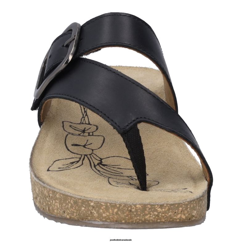 Women Josef Seibel Tonga 77 BLACK Sandals XP2NL85
