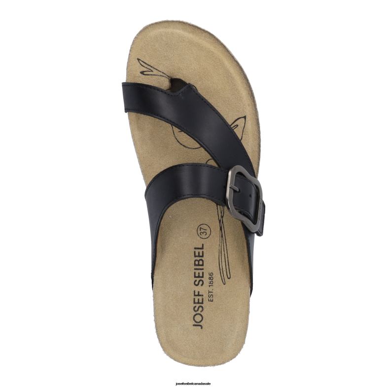 Women Josef Seibel Tonga 77 BLACK Sandals XP2NL85
